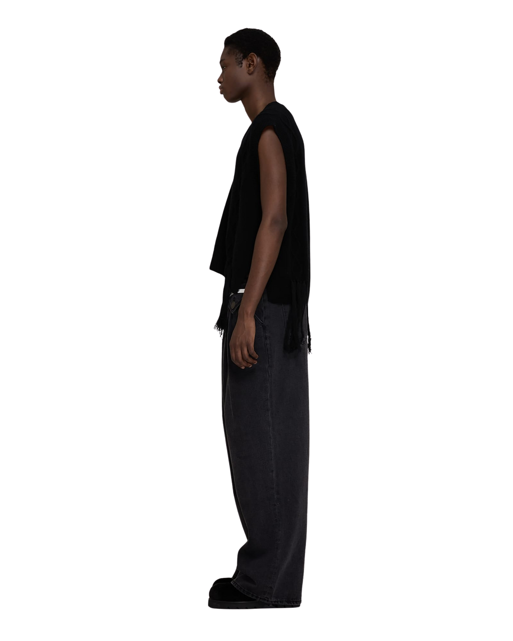 Kimhe Kim - Fringed Knit Vest (Black) product image 14 | TRAB K-Fashion Australia