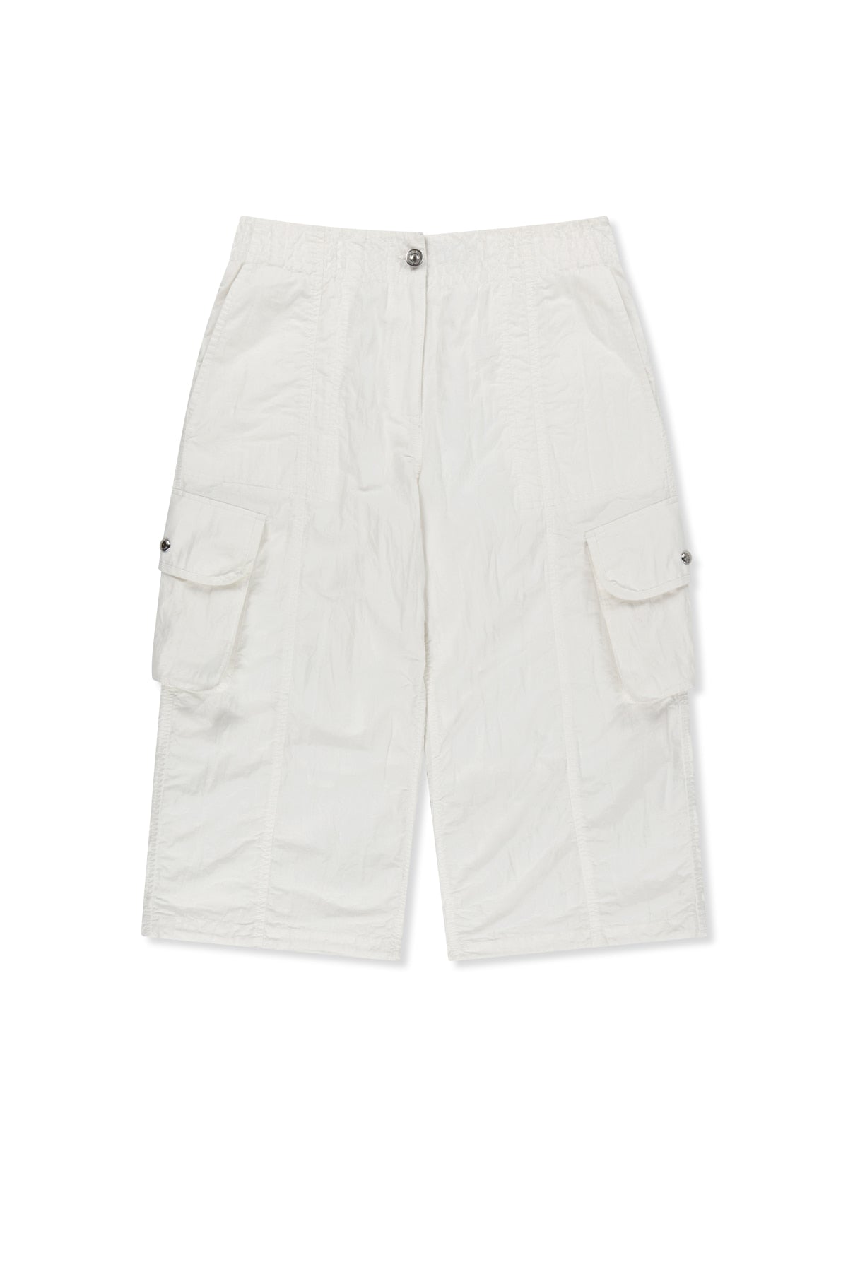 Matin Kim - Crinkle Capri Pants (White) product image 1 | TRAB K-Fashion Australia