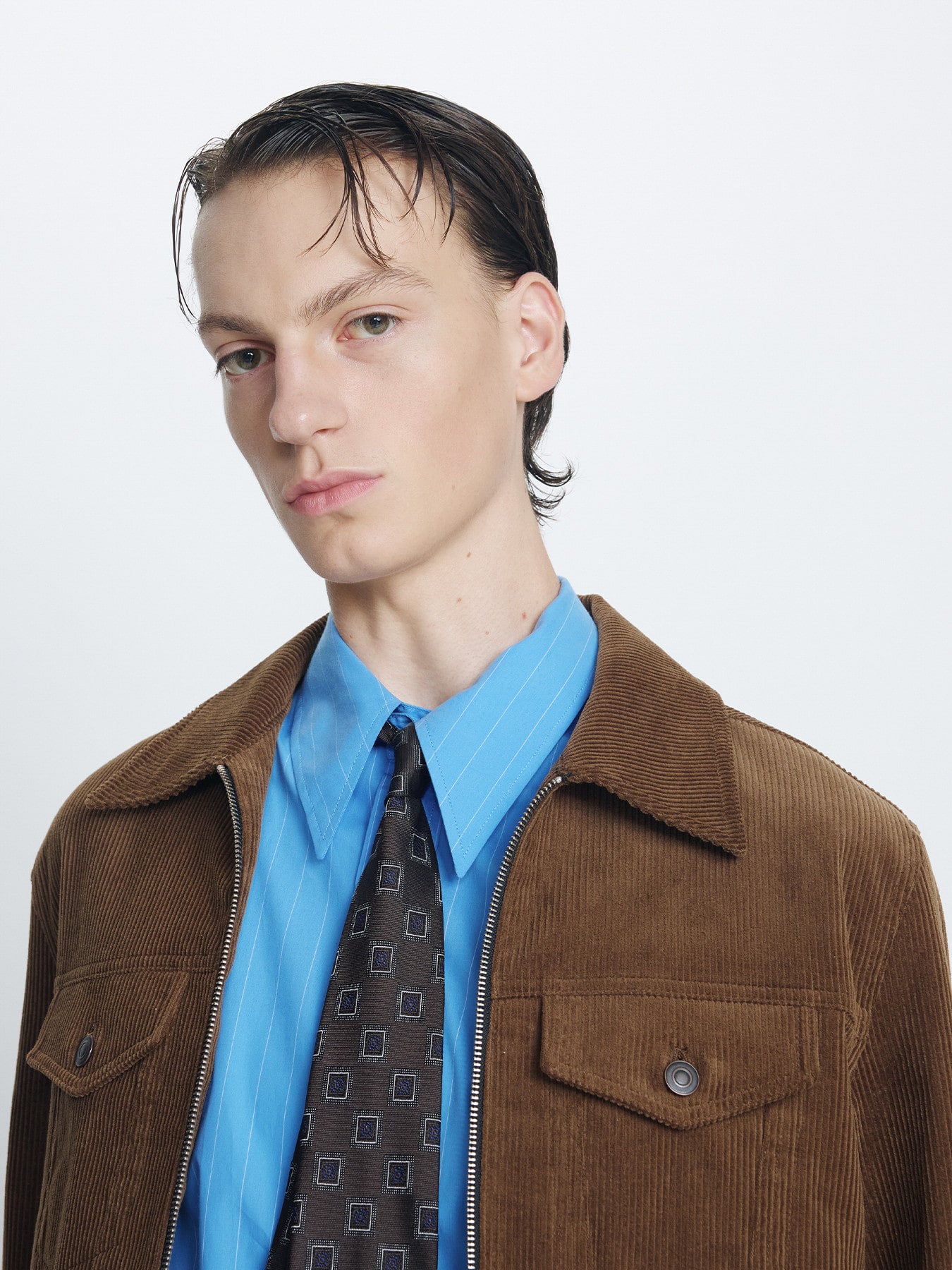Tonywack - High Density Striped Cotton Shirt (Sky Cobalt) product image 6 | TRAB K-Fashion Australia
