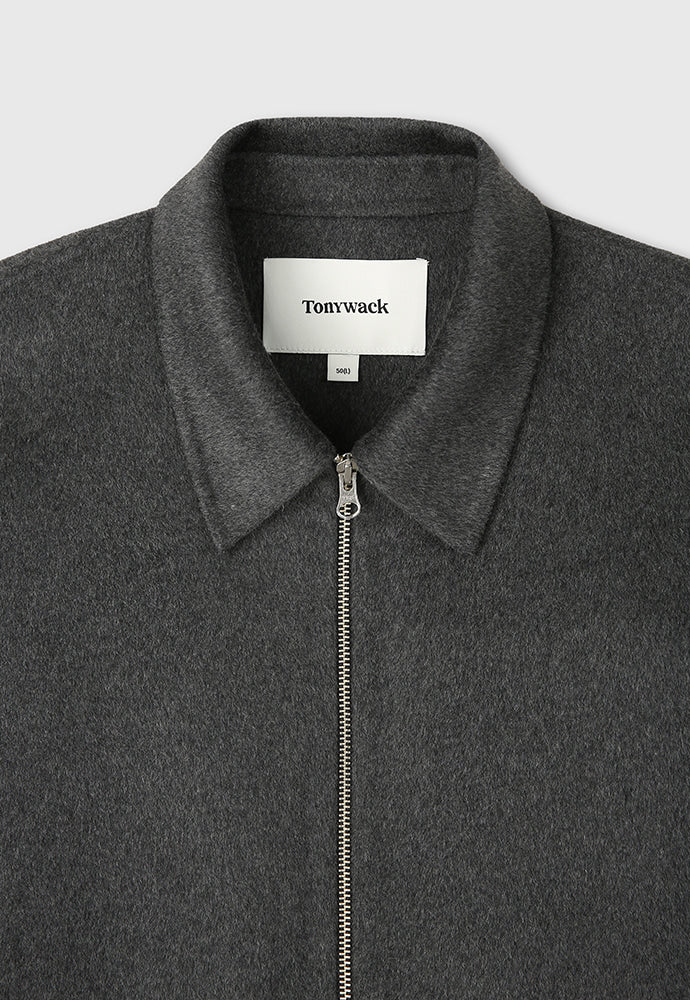 Tonywack - Handmade Cashmere Zipped Blouson Jacket (Charcoal) product image 10 | TRAB K-Fashion Australia