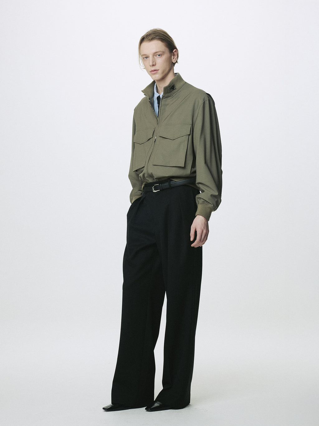 Tonywack - Wool Double-Pleated Wide Trousers (Black) product image 5 | TRAB K-Fashion Australia
