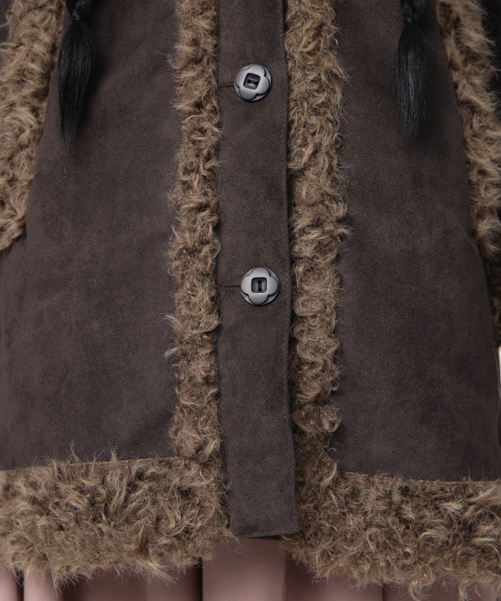 Coyseio - Hairy Suede Mustang Jacket (Charcoal) product image 7 | TRAB K-Fashion Australia