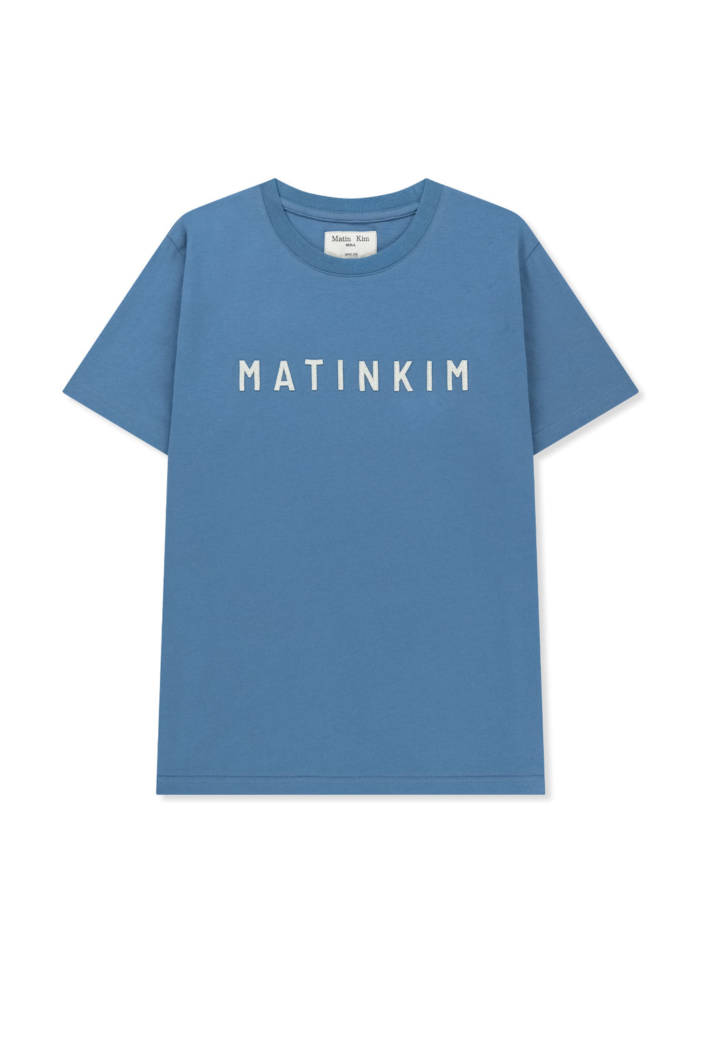 Matin Kim - Applique Felt Logo Top (Blue) product image 1 | TRAB K-Fashion Australia