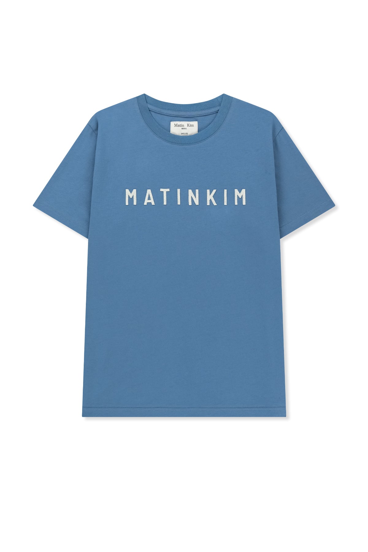 Matin Kim - Applique Felt Logo Top (Blue) product image 1 | TRAB K-Fashion Australia