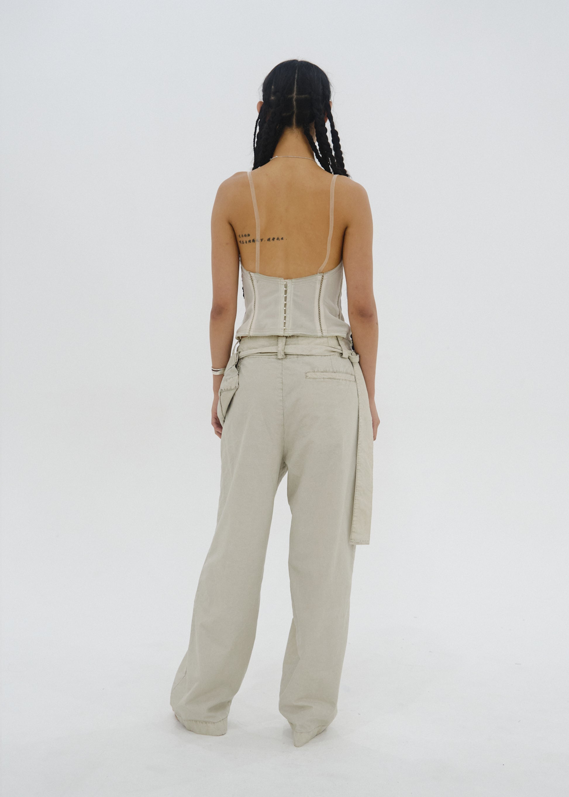 Hyein Seo - Cotton Pants w/ Waist Bag (Greige) product image 4 | TRAB K-Fashion Australia