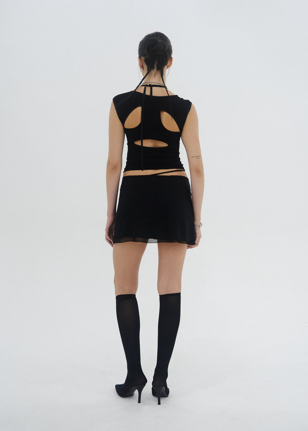 Hyein Seo - Tied Mini Skirt (Black) product image 4 | TRAB K-Fashion Australia