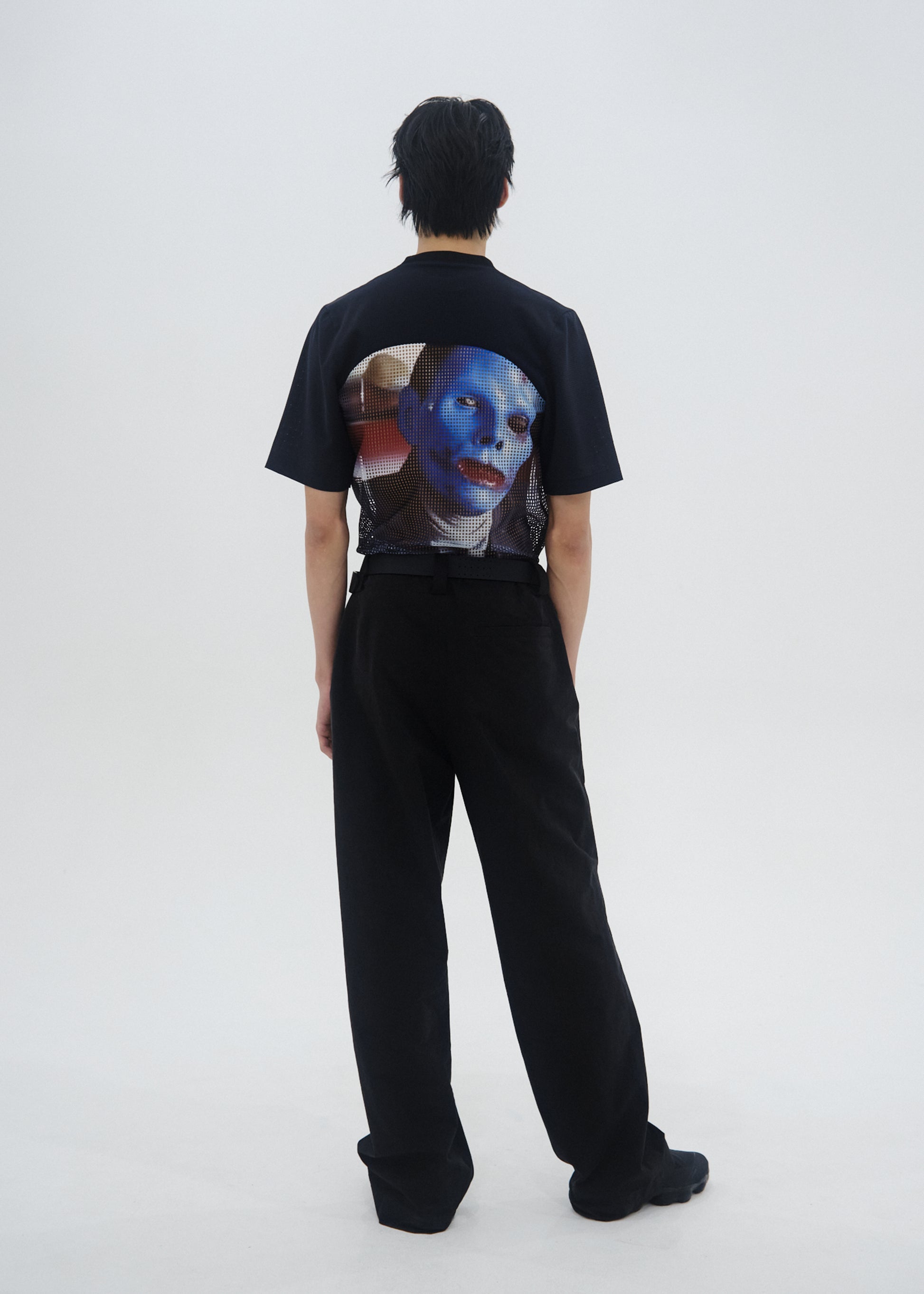 Hyein Seo - "JR" Mesh T-Shirt (Black) product image 4 | TRAB K-Fashion Australia