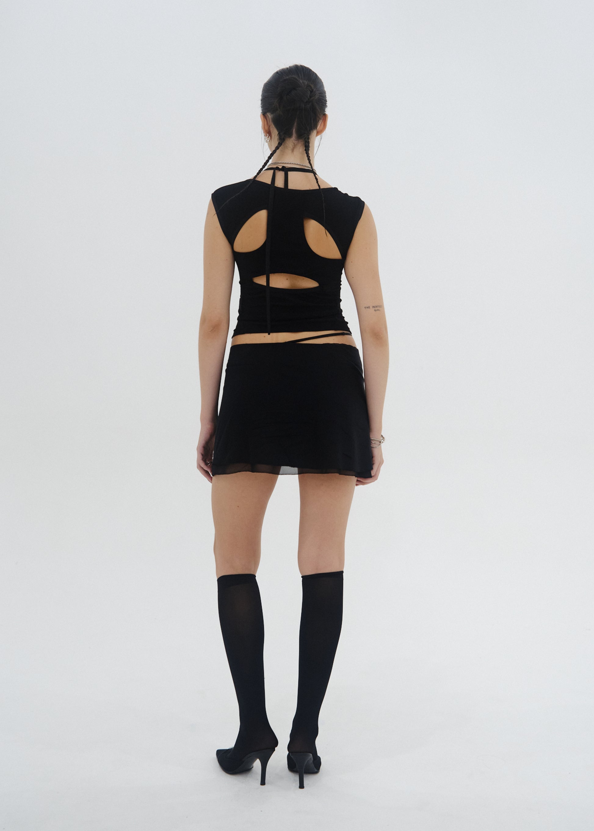 Hyein Seo - Layered Slash Top (Black) product image 4 | TRAB K-Fashion Australia