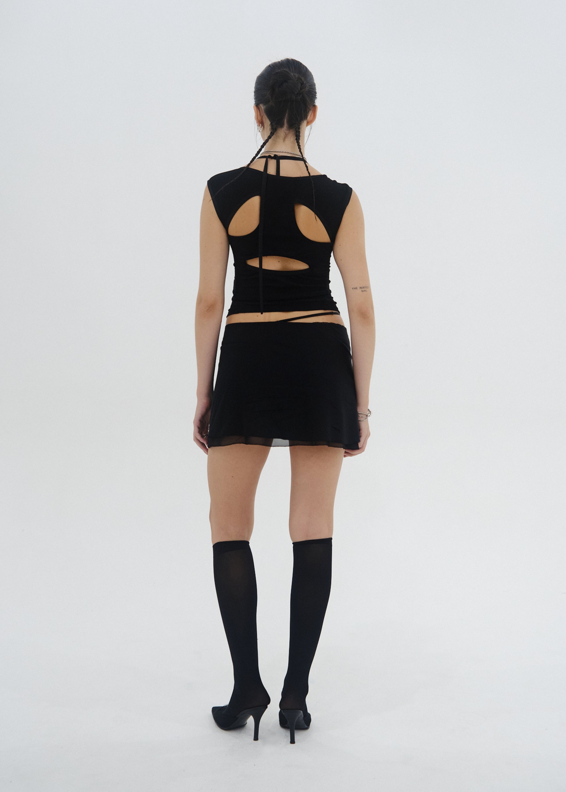 Hyein Seo - Tied Mini Skirt (Black) product image 4 | TRAB K-Fashion Australia
