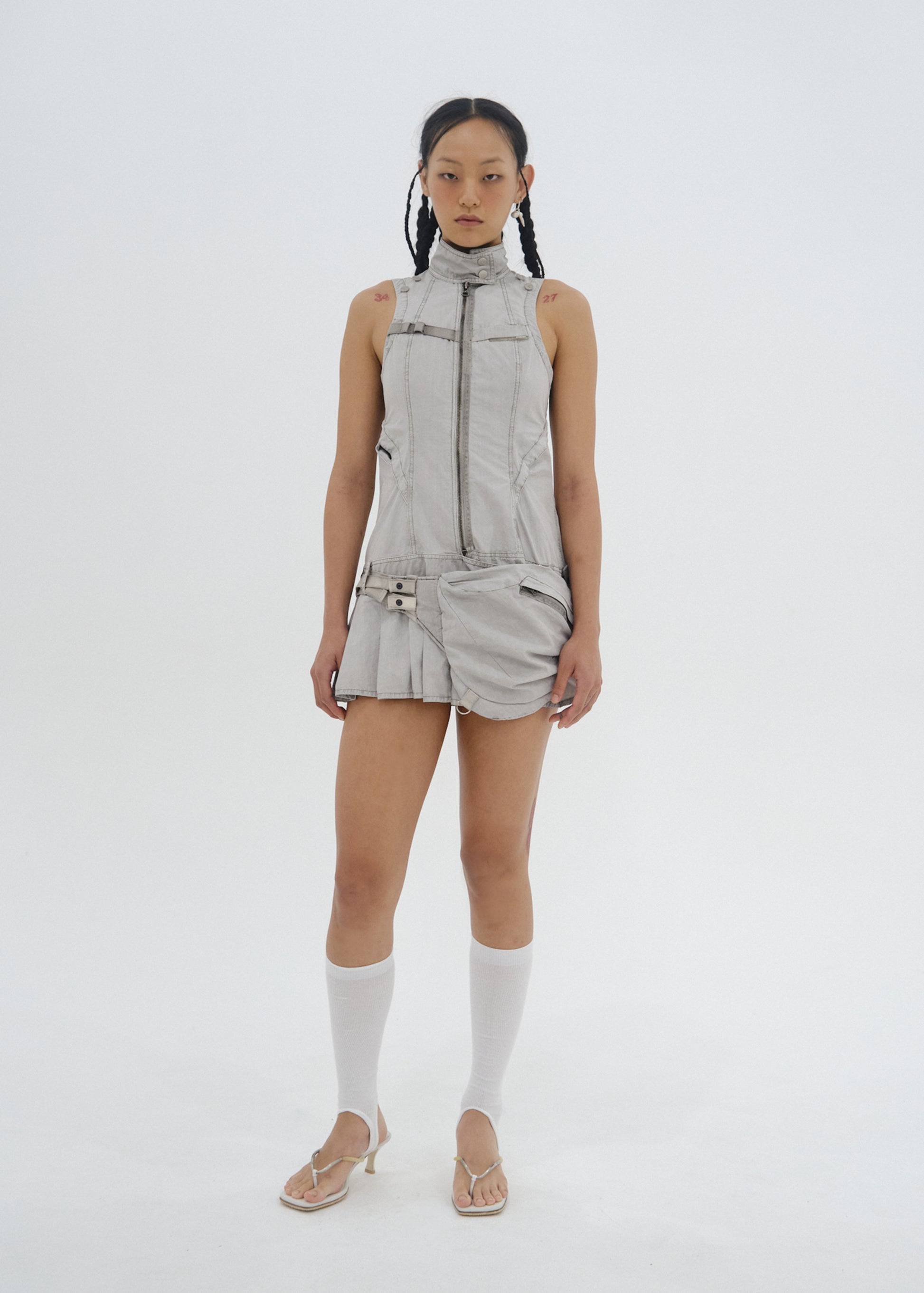 Hyein Seo - Convertible Dress w/ Waist Bag (Moon Grey) product image 4 | TRAB K-Fashion Australia