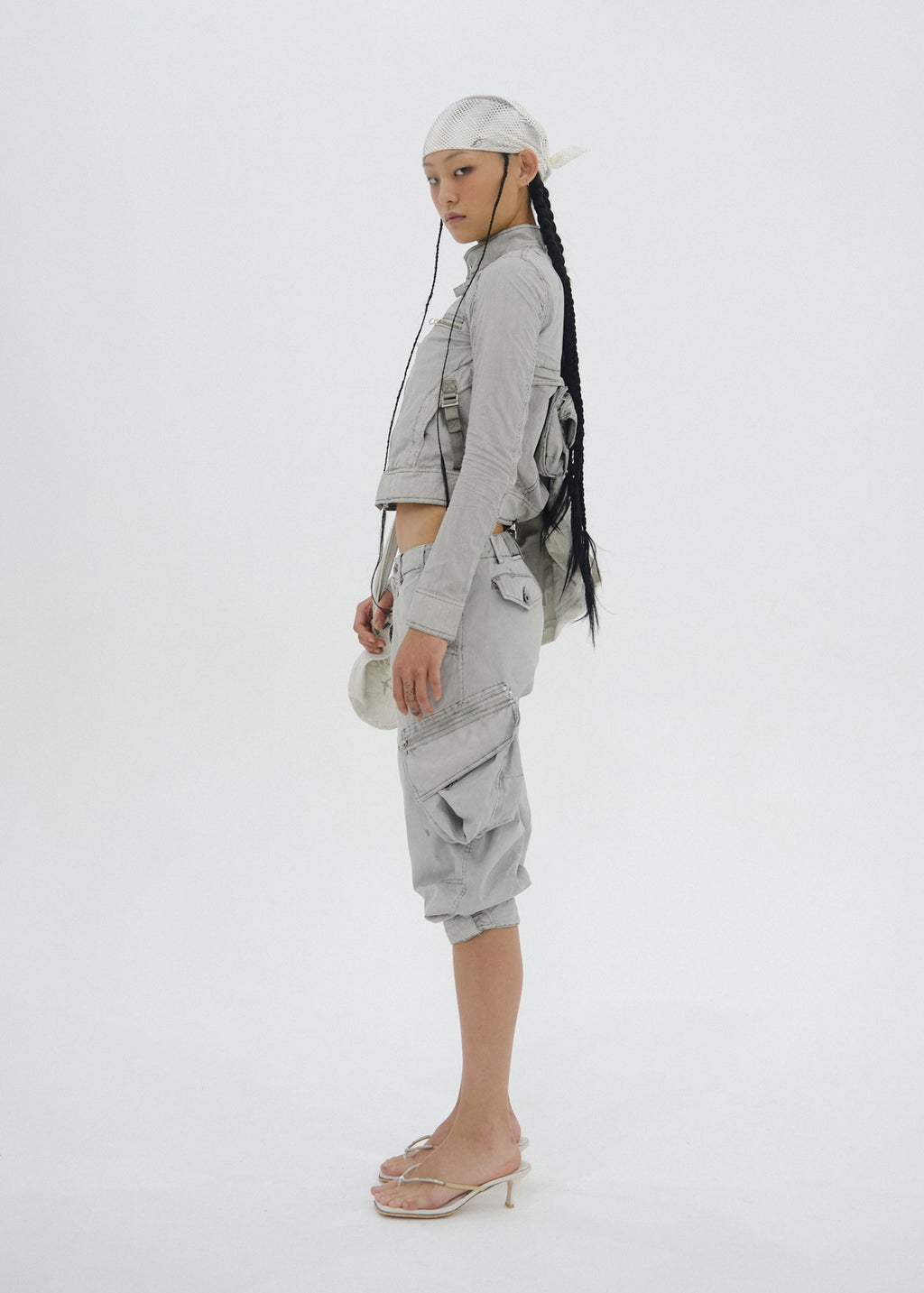 Hyein Seo - Dyed Moto Jacket (Moon Grey) product image 4 | TRAB K-Fashion Australia