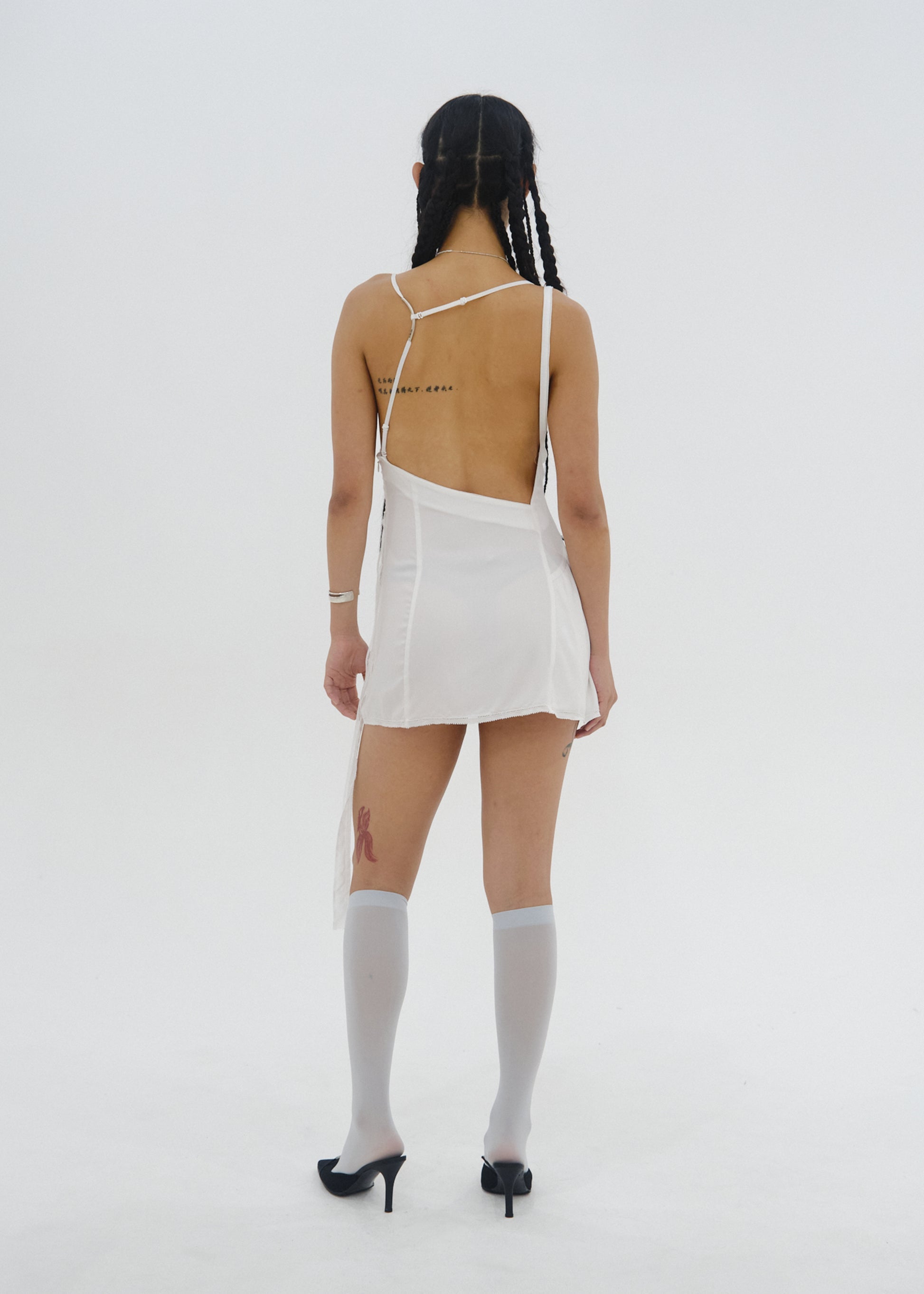 Hyein Seo - Satin Mini Dress (White) product image 4 | TRAB K-Fashion Australia