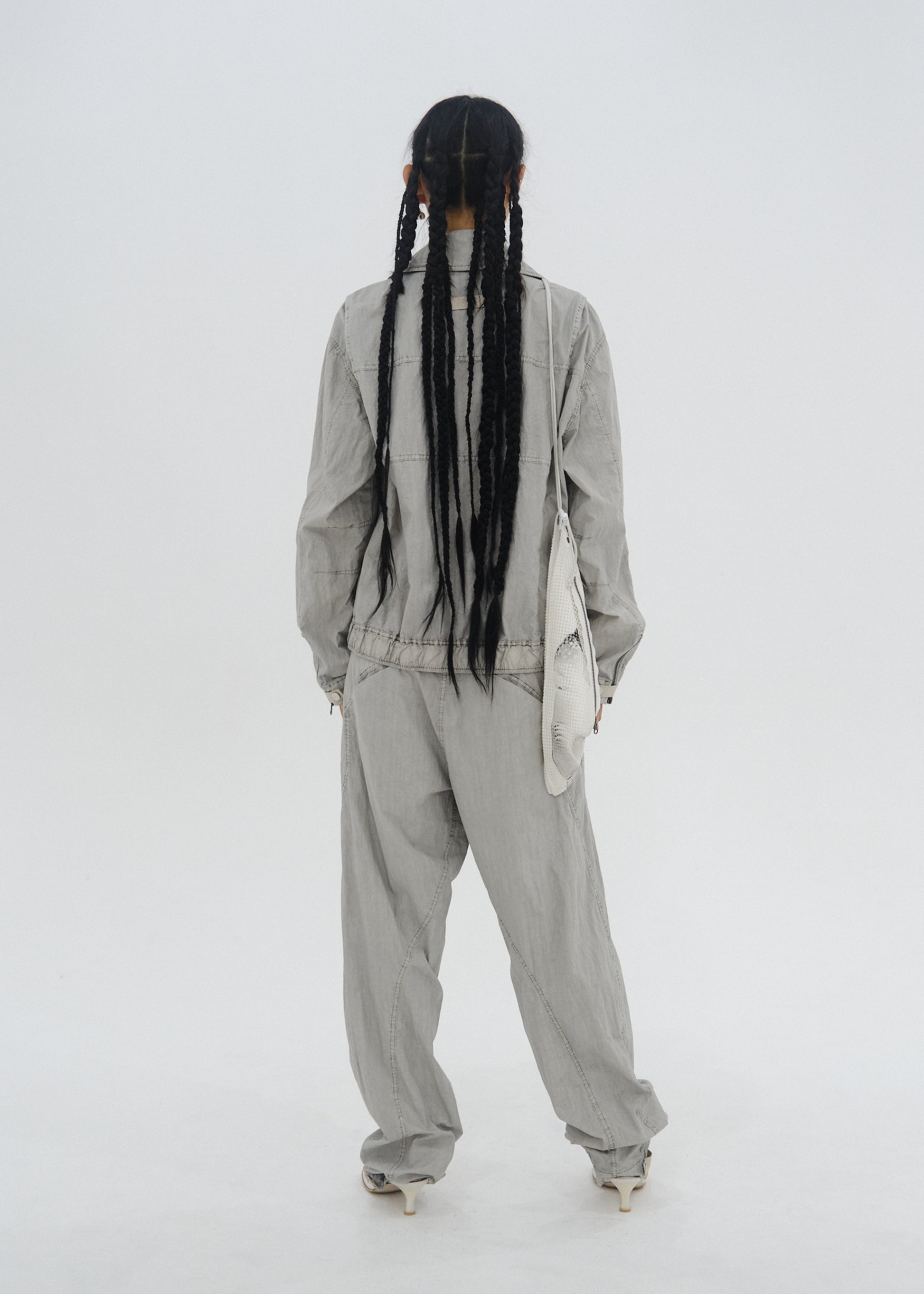 Hyein Seo - Bent Trouser w/ Belt (Moon Grey) product image 4 | TRAB K-Fashion Australia
