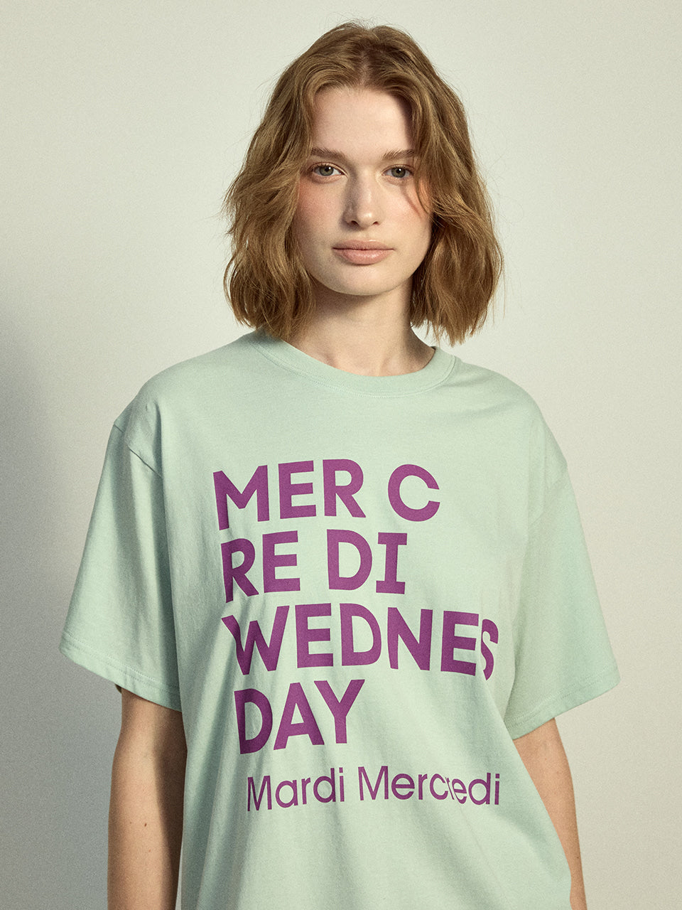 Mardi Mercredi - Tshirt Du Mercredi (Mint Purple) product image 1 | TRAB K-Fashion Australia