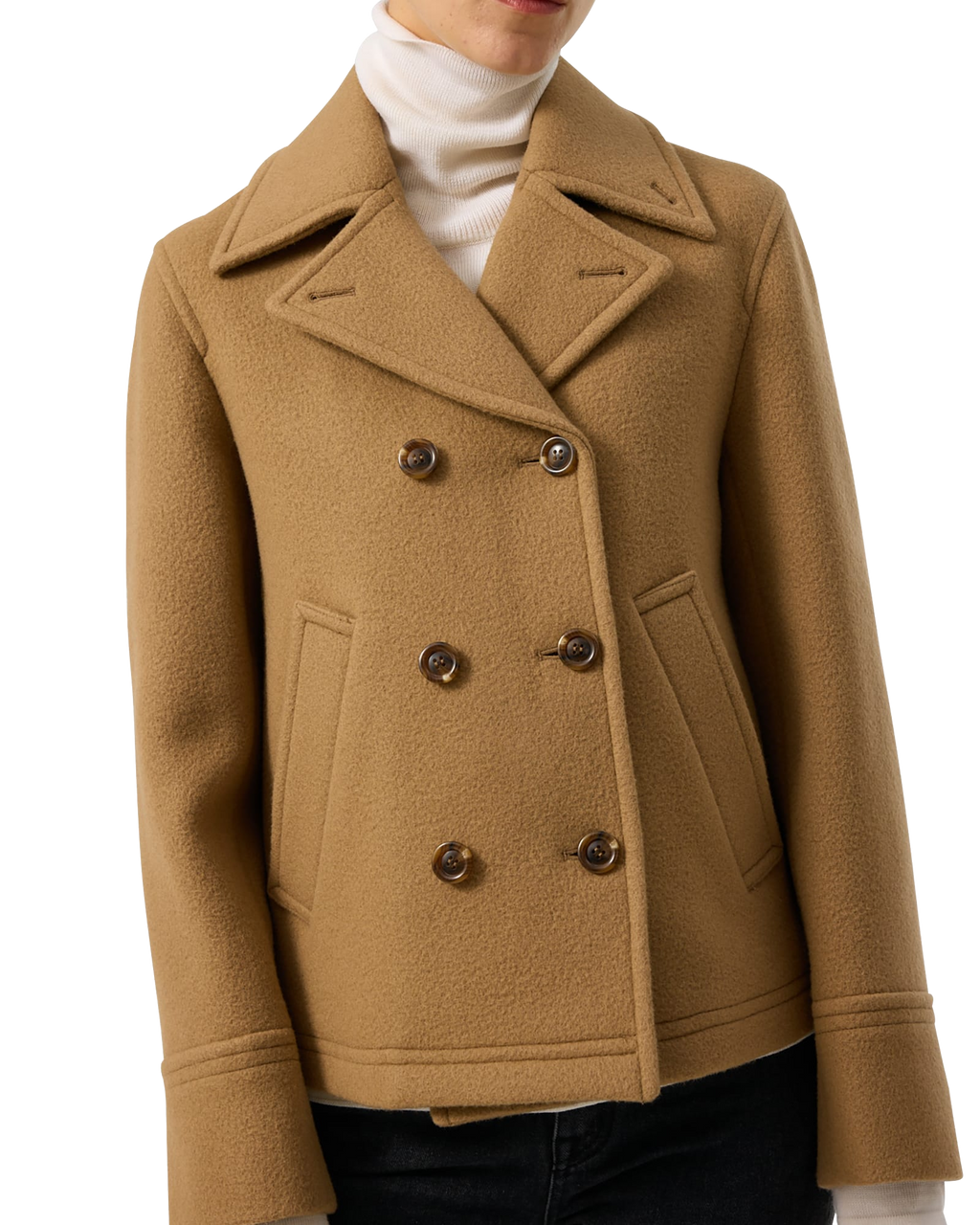 Kimhe Kim - Classic Pea Coat (Beige) product image 8 | TRAB K-Fashion Australia
