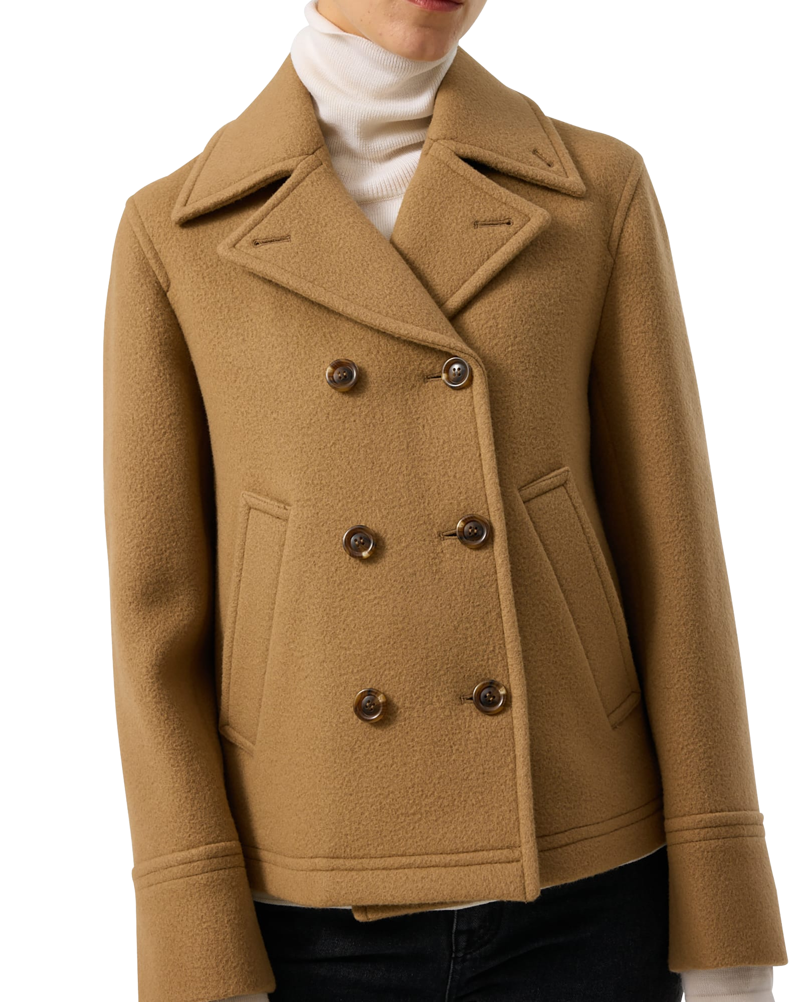 Kimhe Kim - Classic Pea Coat (Beige) product image 8 | TRAB K-Fashion Australia