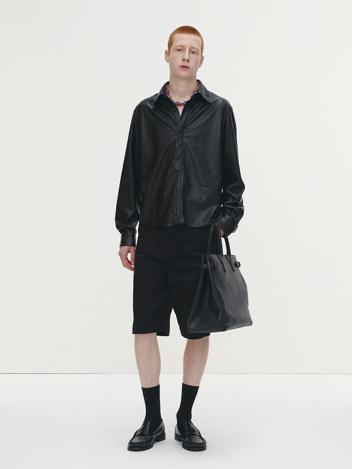 Tonywack - C/P Baggy Chino Bermuda (Black) product image 1 | TRAB K-Fashion Australia