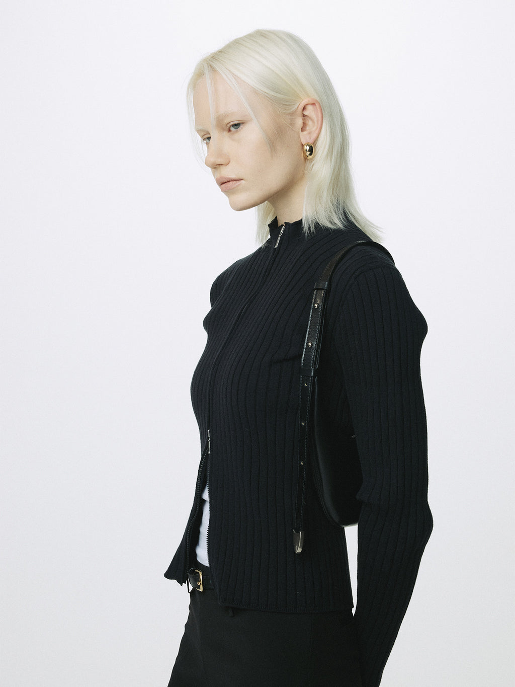 Tonywack - Cotton Ribbed Full Zip-Up (Black) product image 8 | TRAB K-Fashion Australia