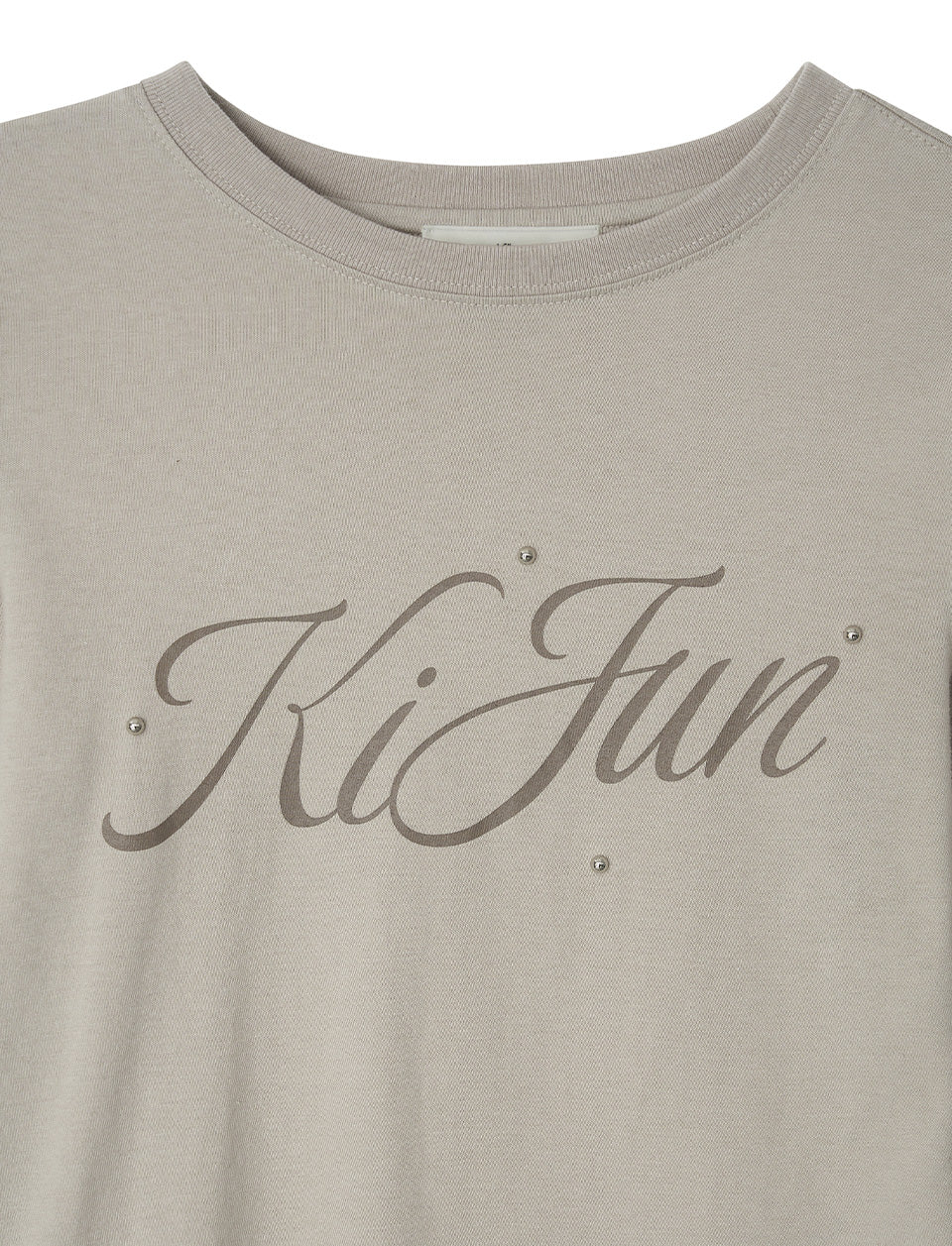 Kijun - Logo Studded Tee Taupe product image 9 | TRAB K-Fashion Australia