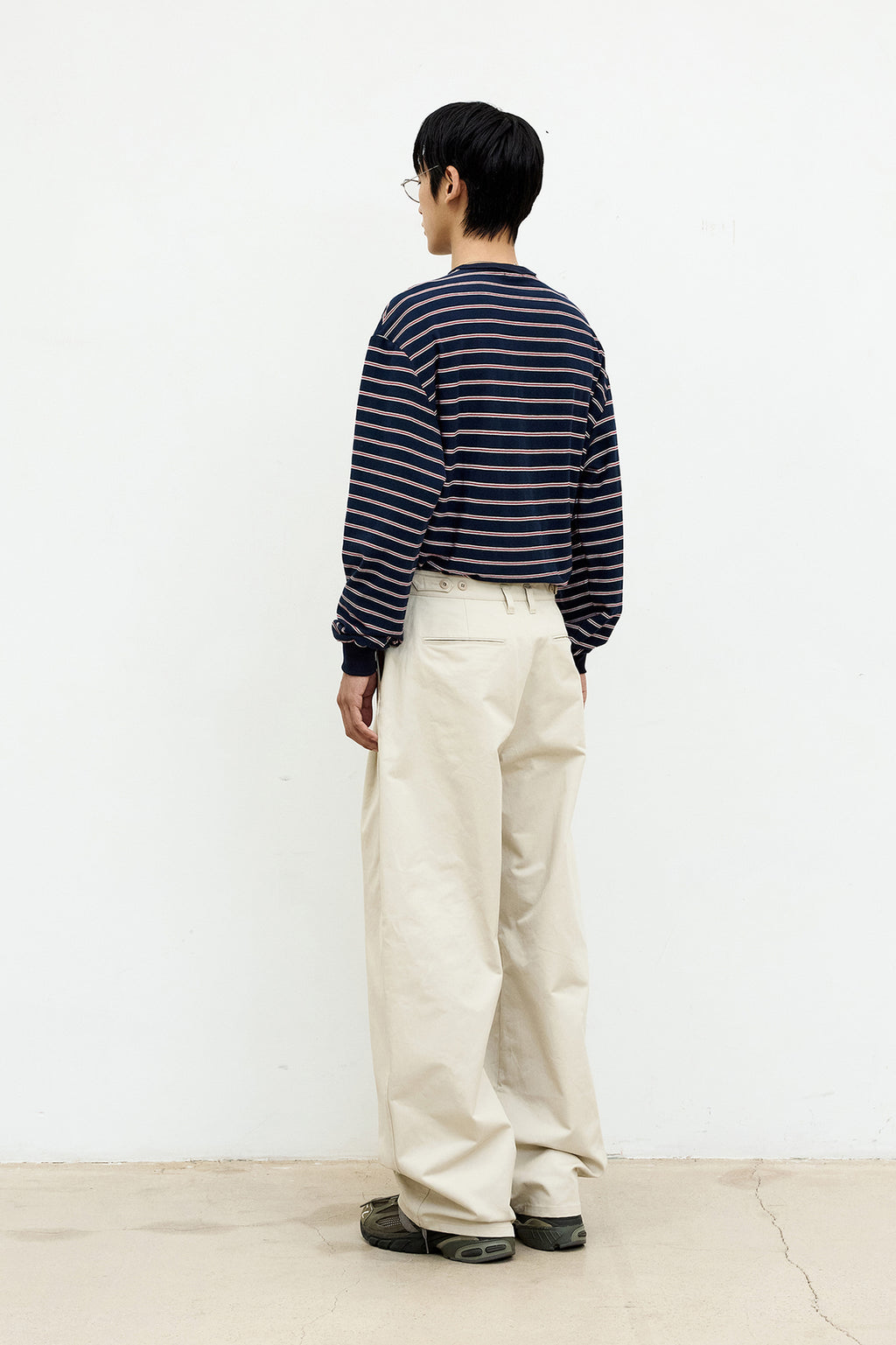 Coor - Pocket Point Multi-Pin Stripe Long Sleeve (Dark Navy) product image 4 | TRAB K-Fashion Australia
