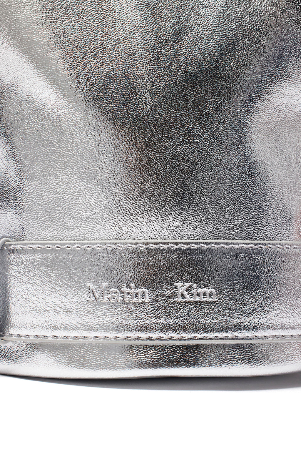 Matin Kim - Belted Mini Bucket Bag (Silver) product image 3 | TRAB K-Fashion Australia