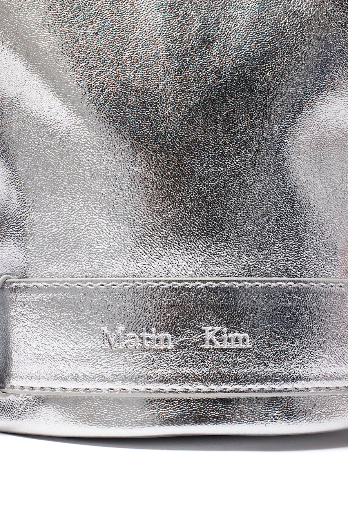 Matin Kim - Belted Mini Bucket Bag (Silver) product image 3 | TRAB K-Fashion Australia