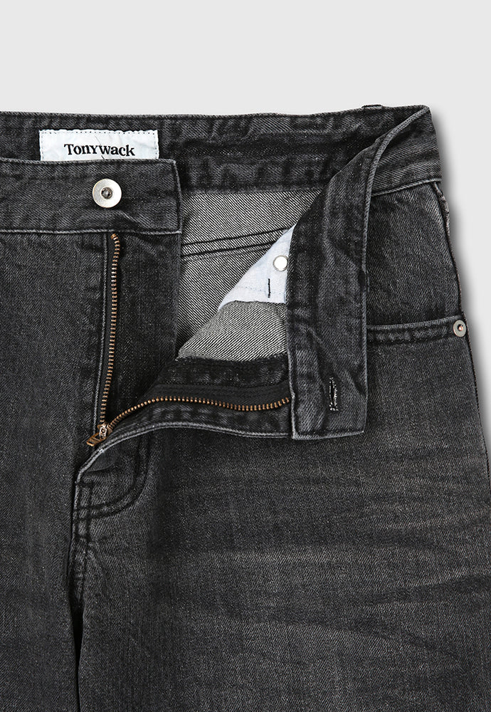 Tonywack - Flared Reconstructed Denim Jeans (Washed Black) product image 13 | TRAB K-Fashion Australia
