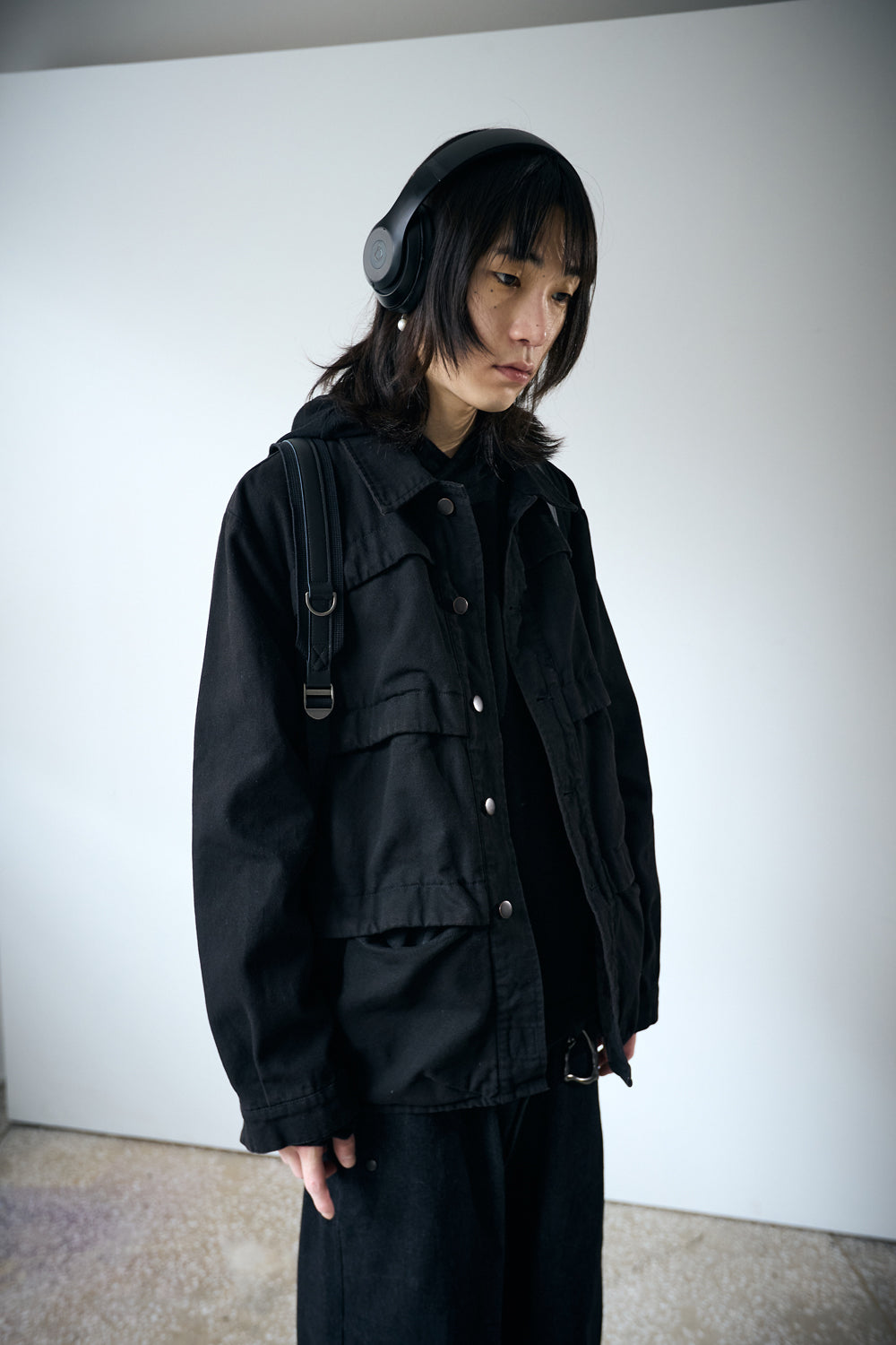 Hatchingroom - 6P Work Jacket V2 Washed (Black) product image 10 | TRAB K-Fashion Australia