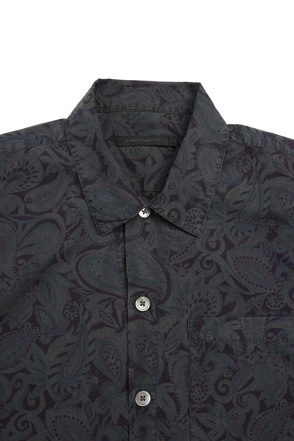 Hatchingroom - Box Shirt Dyed Paisley (Charcoal) product image 4 | TRAB K-Fashion Australia