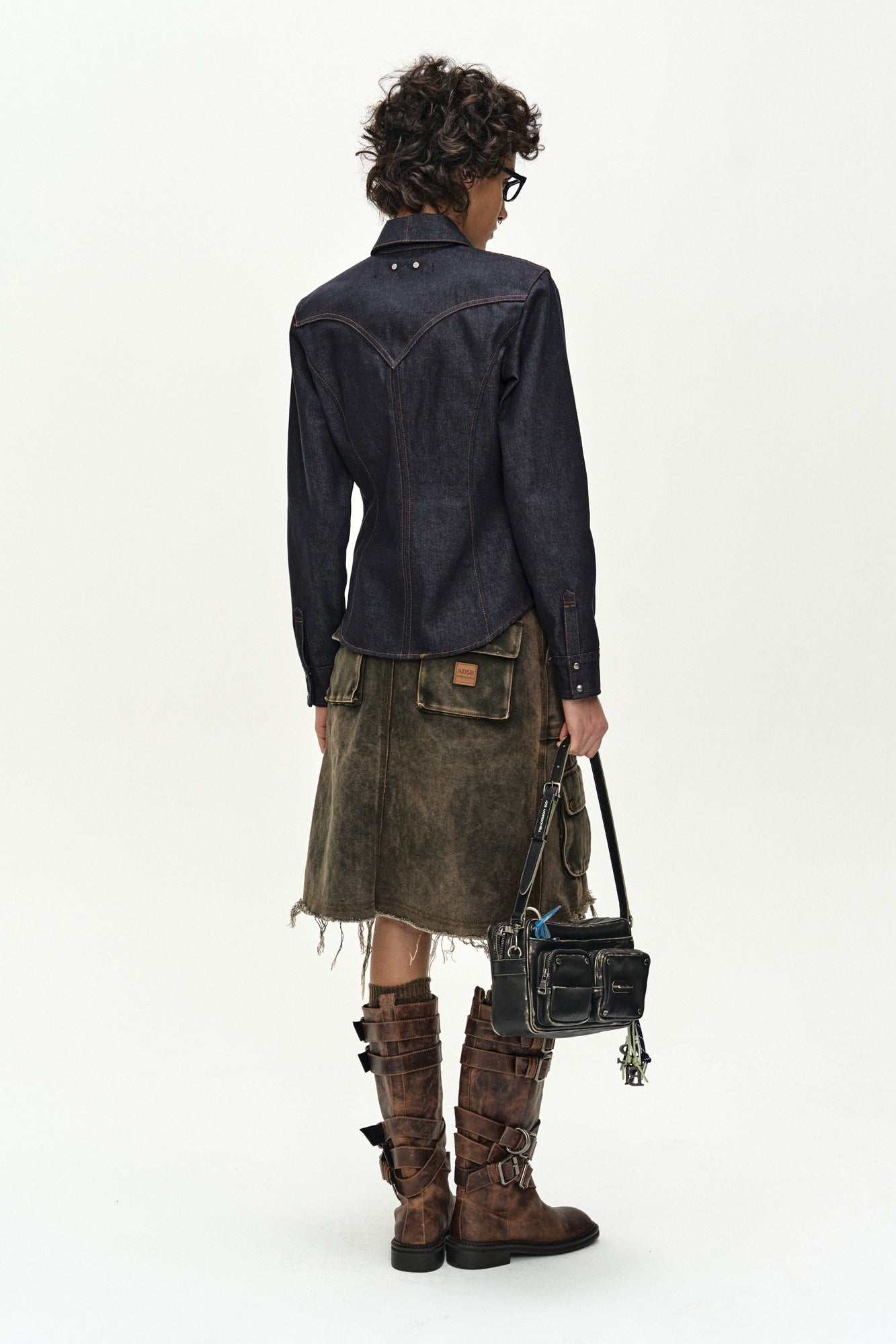 Andersson Bell - Western Patched Shirt (indigo) (Indigo) product image 4 | TRAB K-Fashion Australia