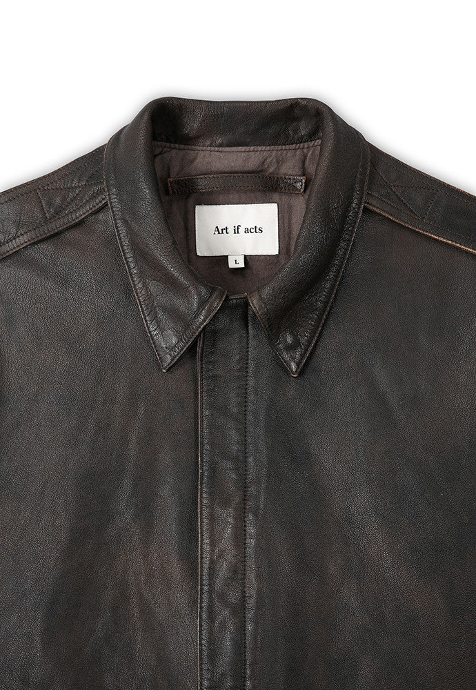 Art if acts - Washed Goat Leather A2 Jacket (Brown) product image 8 | TRAB K-Fashion Australia
