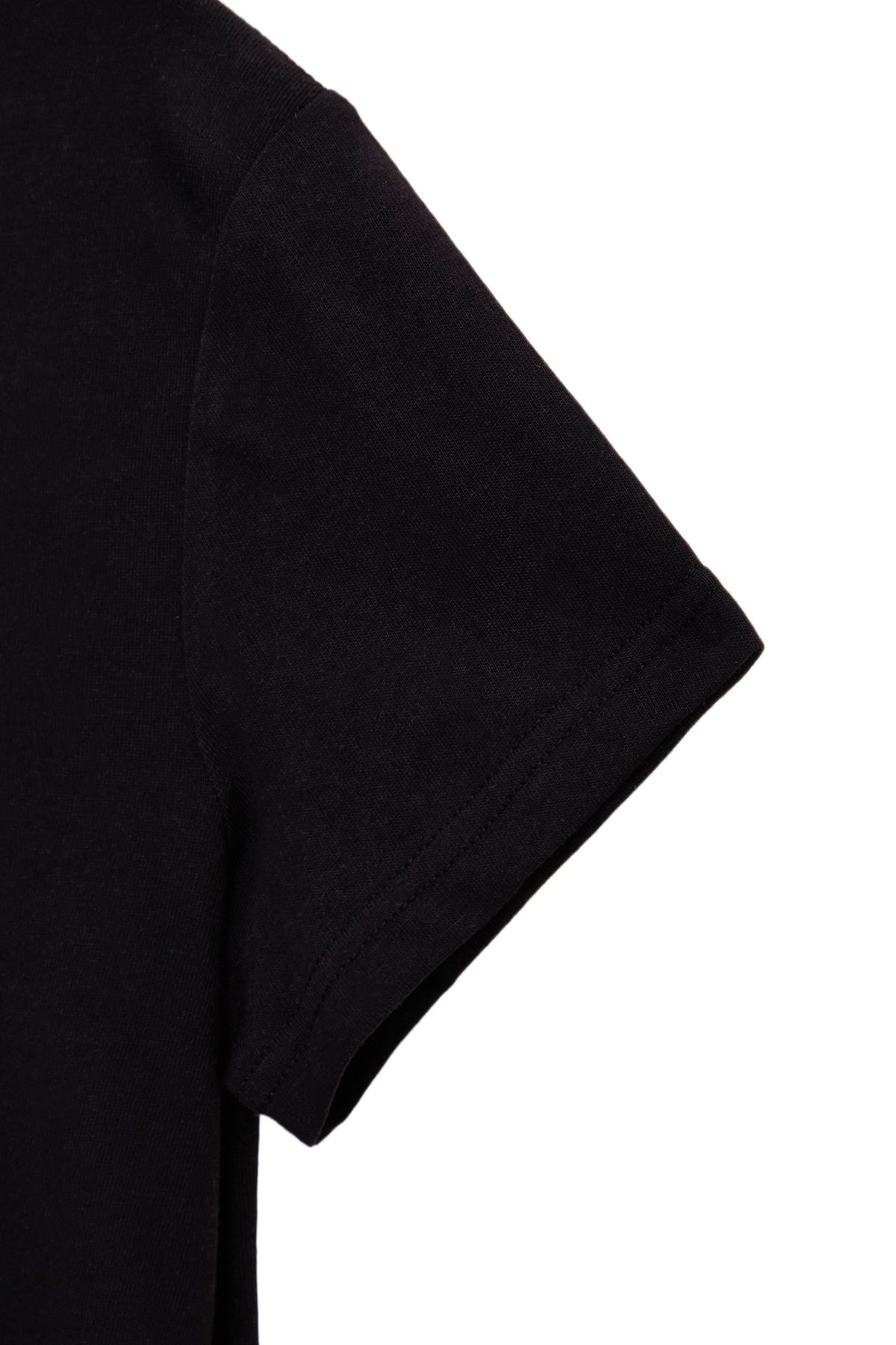 Matin Kim - Stamp Logo Graphic Crop Top (Black) product image 5 | TRAB K-Fashion Australia