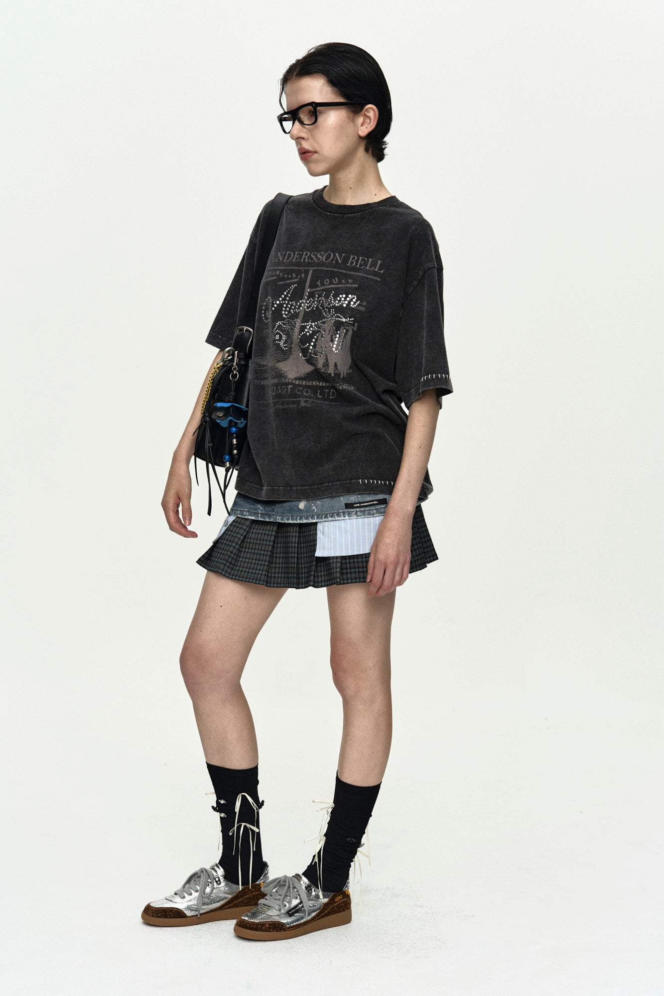 Andersson Bell - Rosie Hot-Fix Printed T-Shirt (Charcoal) product image 2 | TRAB K-Fashion Australia