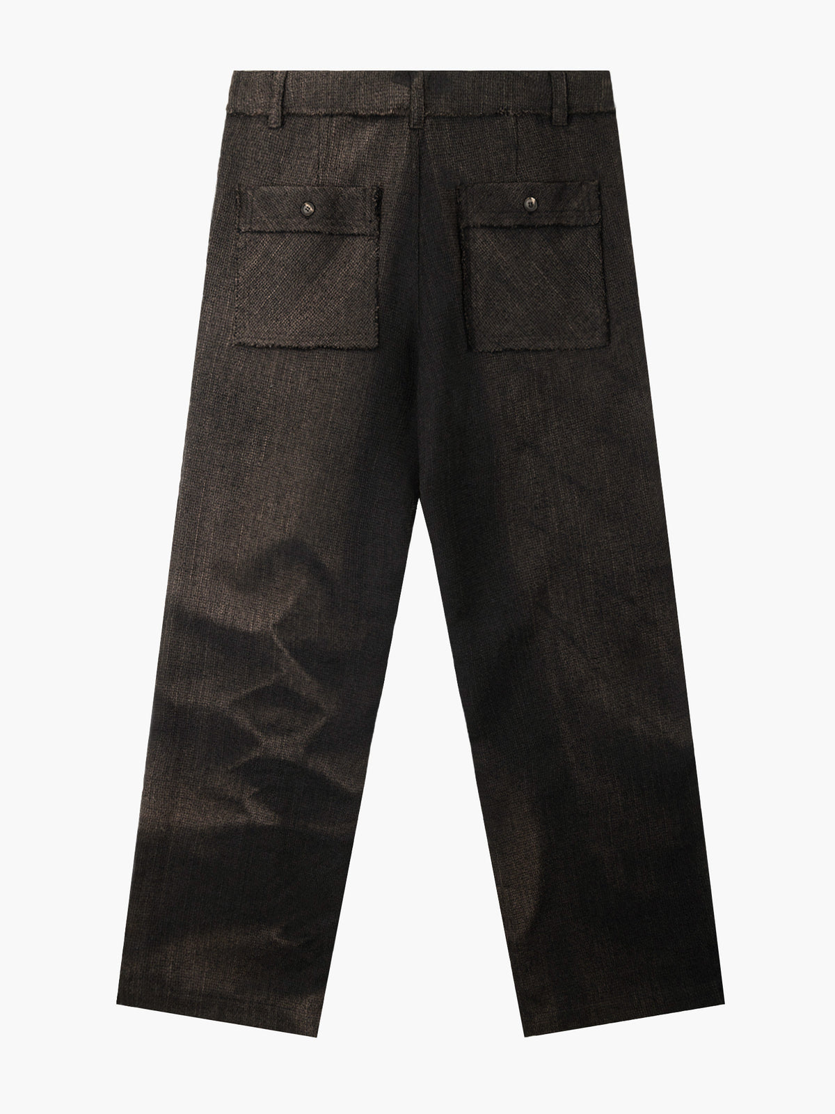 Jiyong Kim - Sun-Bleached Raw-Edge Straight Trousers (Black) product image 9 | TRAB K-Fashion Australia