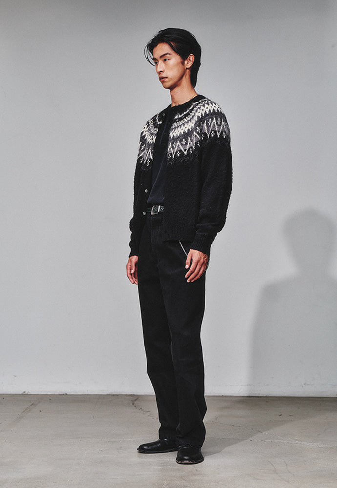 Art if acts - Fair Isle Mohair Cardigan (Black) product image 3 | TRAB K-Fashion Australia
