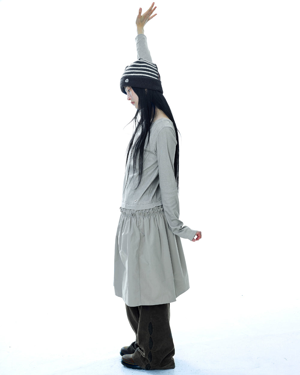 Coyseio - 2way Shirring One Piece (Light Khaki) product image 10 | TRAB K-Fashion Australia