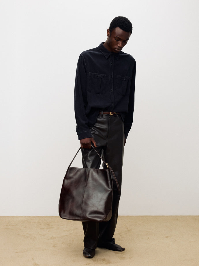 Tonywack - Garment-Dyed Corduroy Double Pocket Shirt (Navy) product image 4 | TRAB K-Fashion Australia