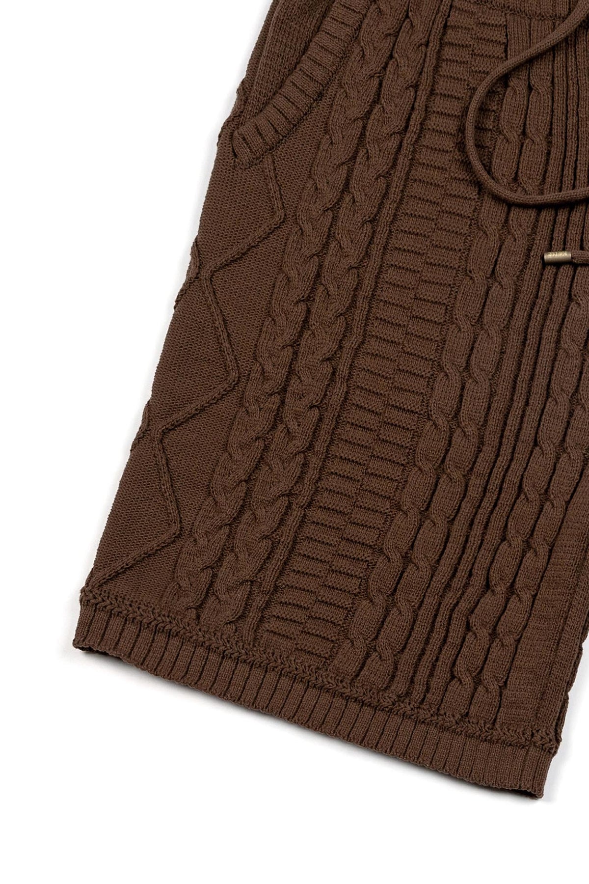 Ioedle - Seeping New Town Cable Knit Shorts (Brown) product image 4 | TRAB K-Fashion Australia