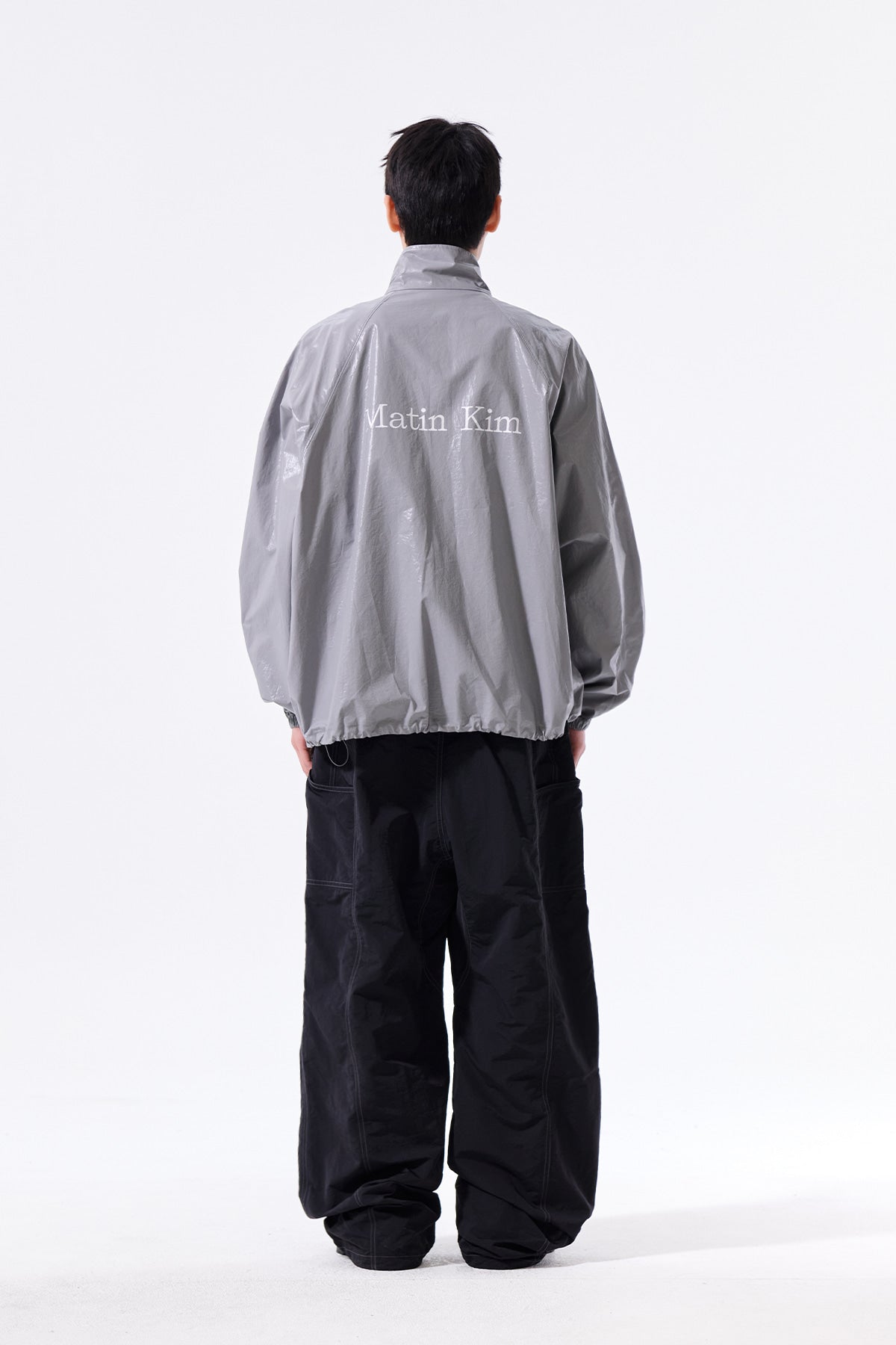 Matin Kim - Matin Kim Logo Coating Jumper (Dark Grey) product image 7 | TRAB K-Fashion Australia