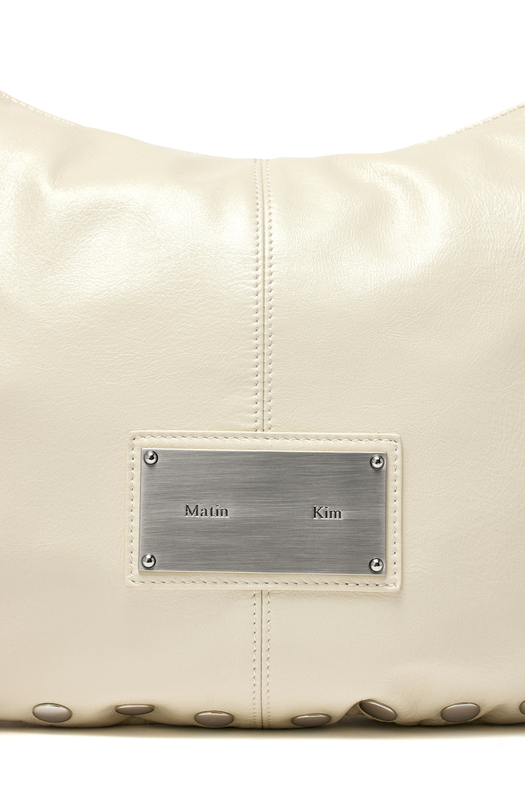 Matin Kim - Stud Leather Hobo Bag (Ivory) product image 3 | TRAB K-Fashion Australia