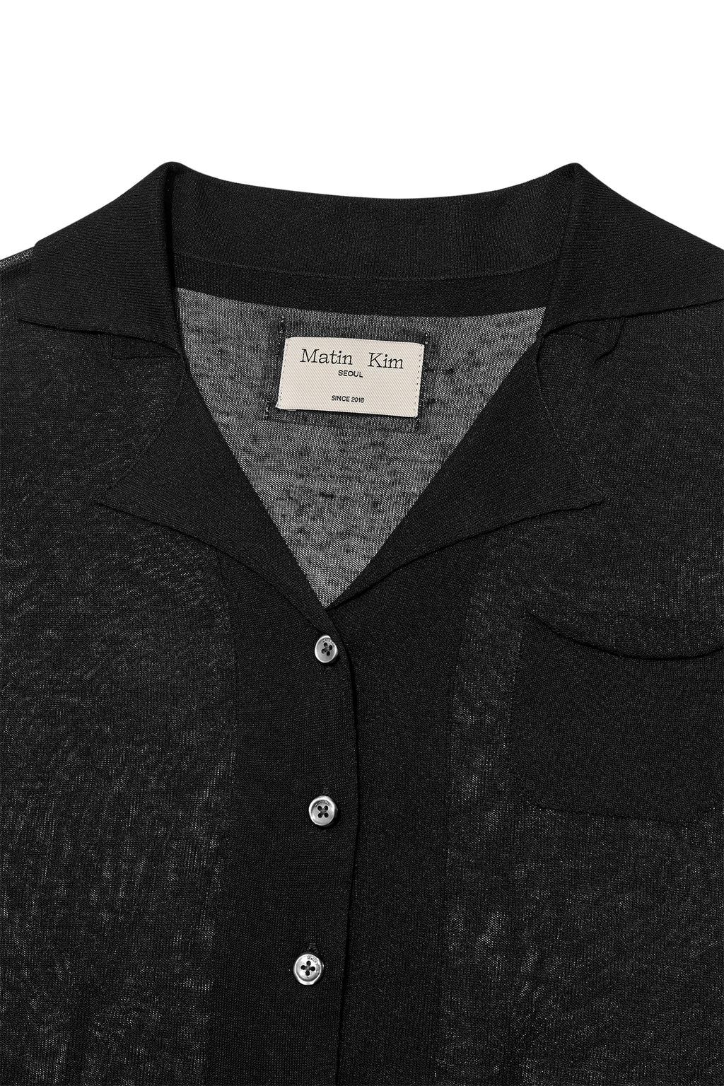 Matin Kim - String Point Plain Long Cardigan (Black) product image 3 | TRAB K-Fashion Australia
