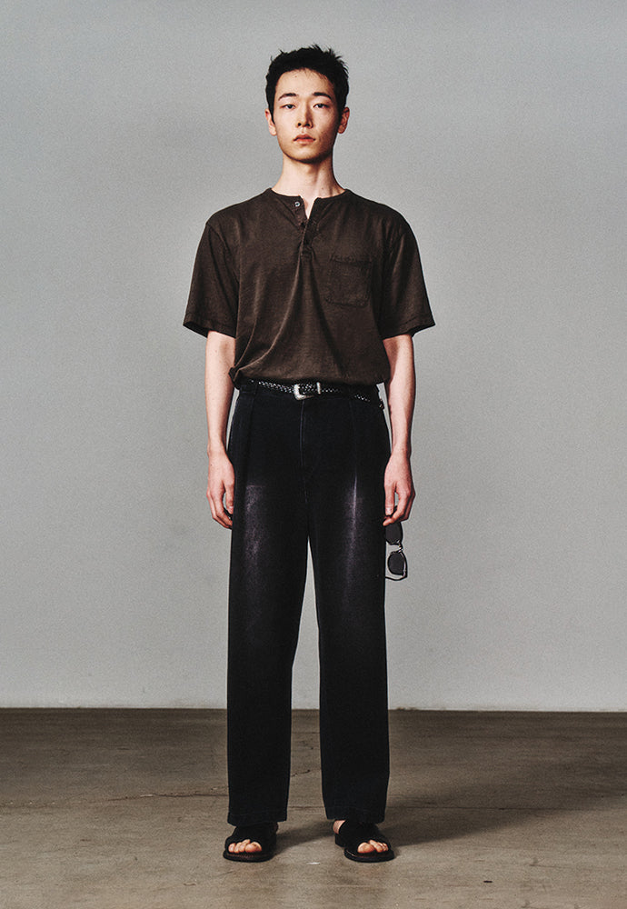 Art if acts - Henley S/S Tee (Faded Charcoal) product image 2 | TRAB K-Fashion Australia