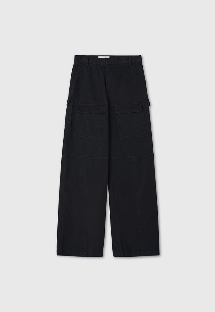 Tonywack - Wide-Leg Garment Washed Cargo Pants (Faded Black) product image 6 | TRAB K-Fashion Australia