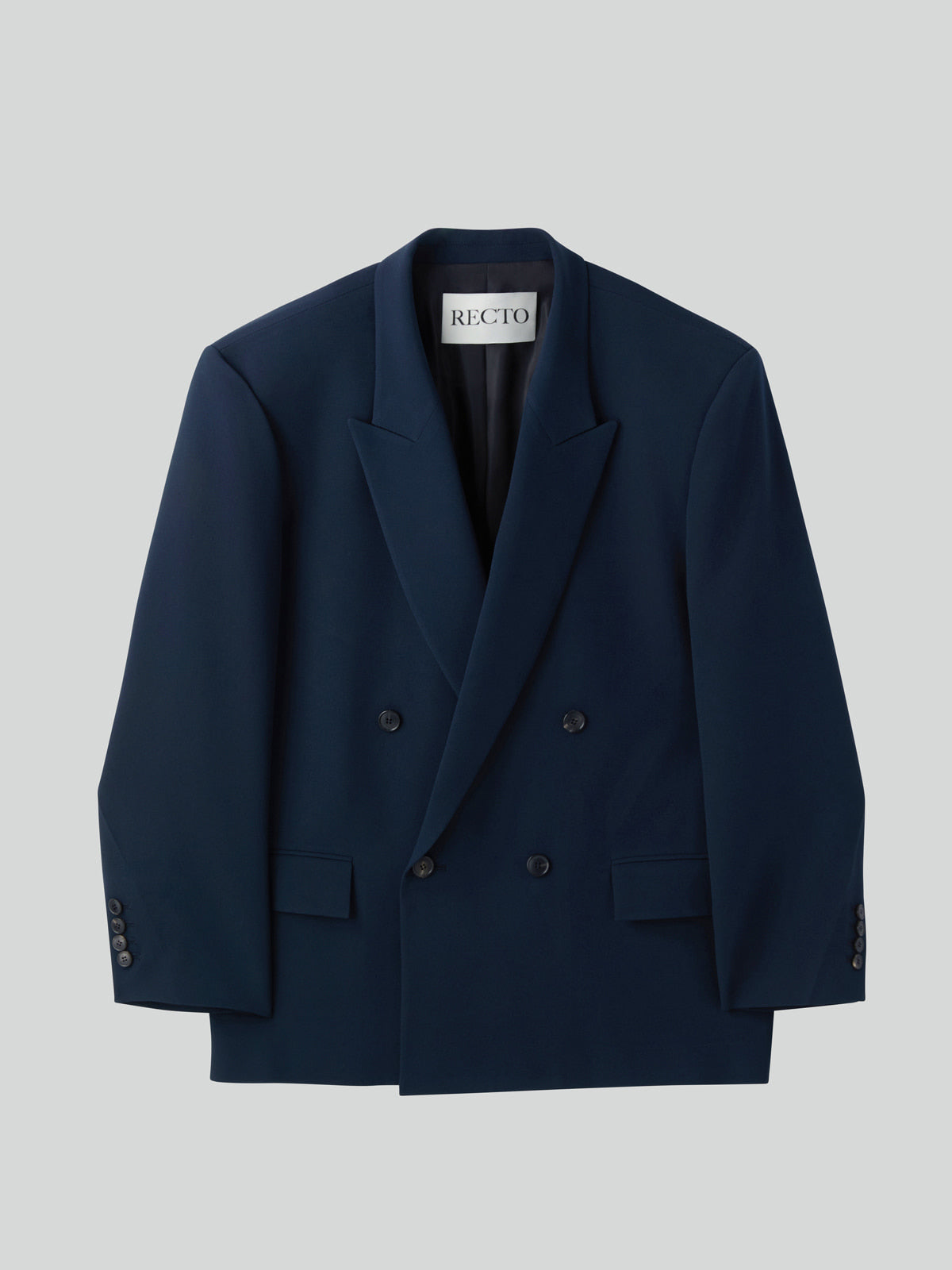 Recto - Fluid Double Suit Jacket (Dark Navy) product image 5 | TRAB K-Fashion Australia