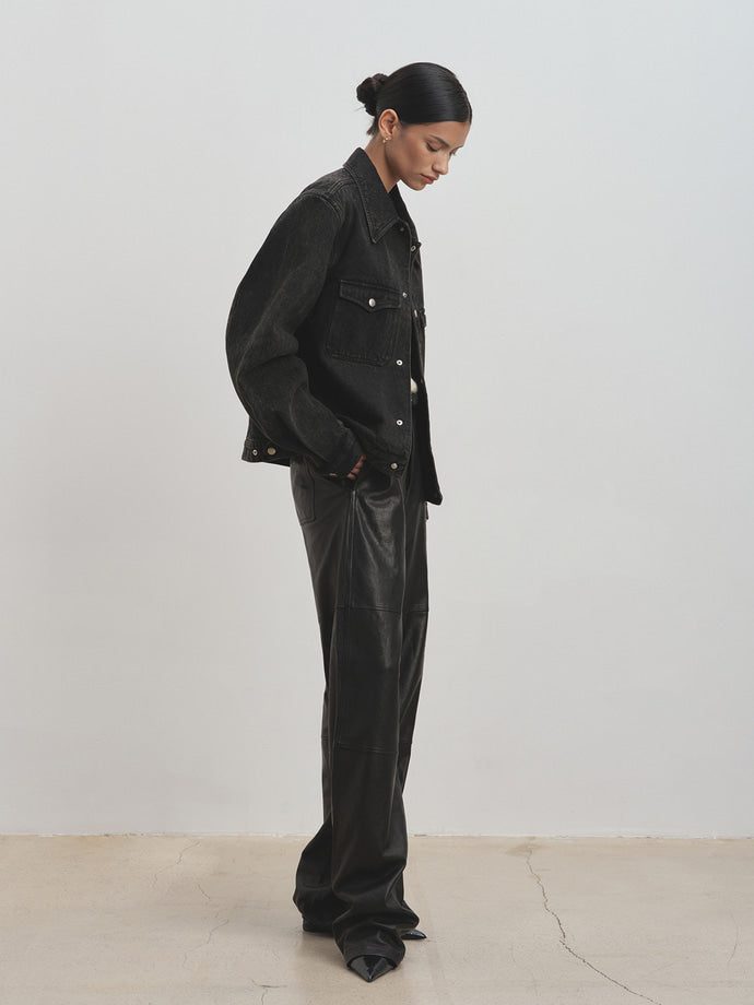 Tonywack - Double Pocket Burnt Denim Blouson (Burnt Brown) product image 3 | TRAB K-Fashion Australia