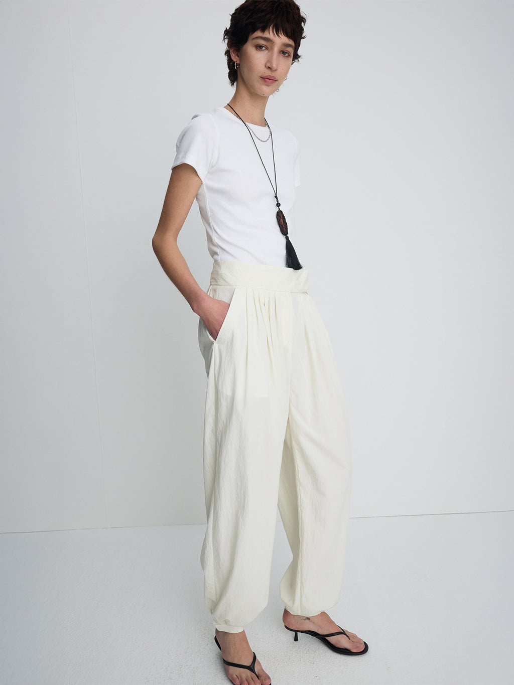 Tonywack - Pleated Voluminous Pants (Off White) product image 9 | TRAB K-Fashion Australia