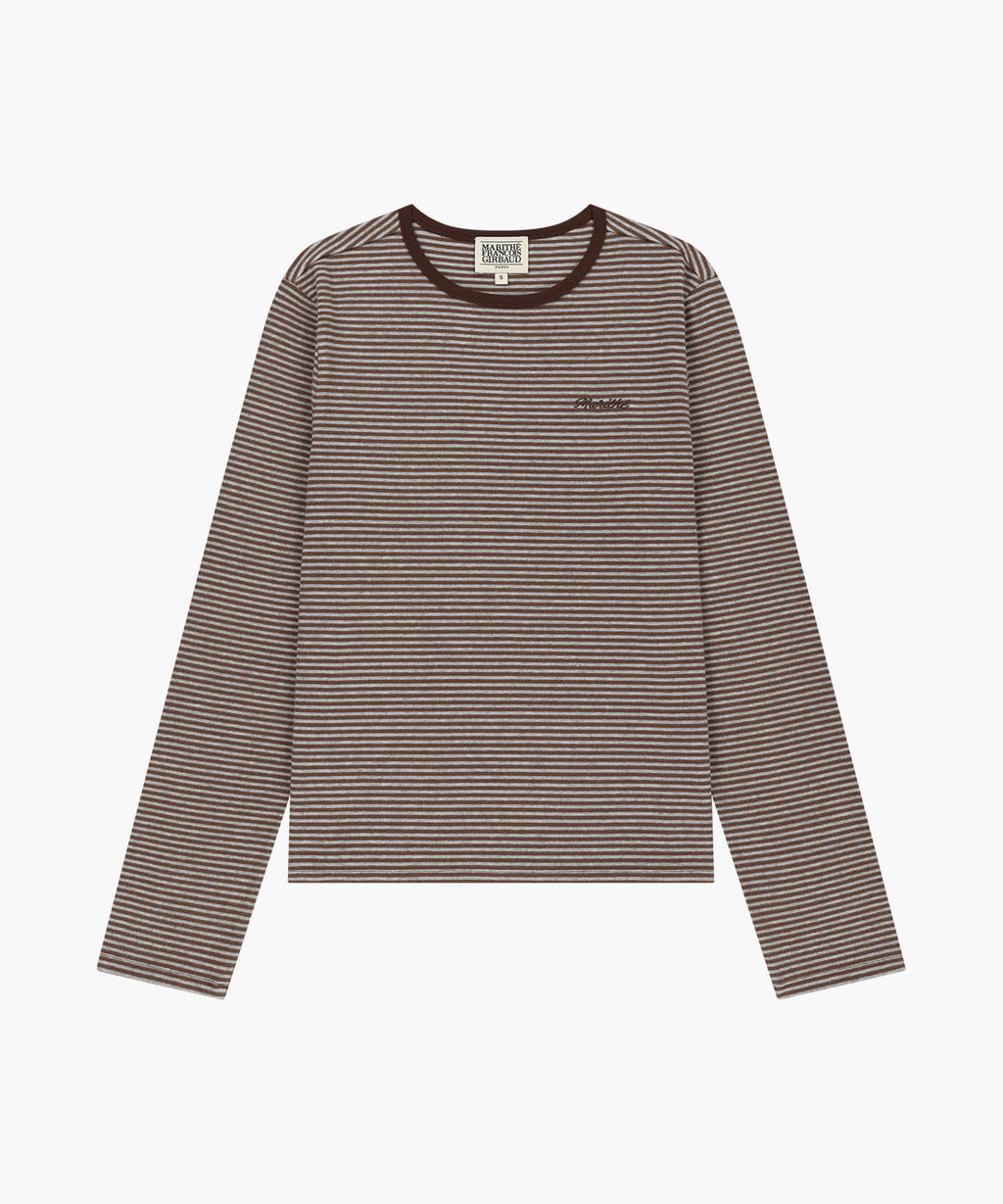 Marithe & Francois Girbaud - Stripe Long Sleeve Tee (Dark Brown) product image 5 | TRAB K-Fashion Australia