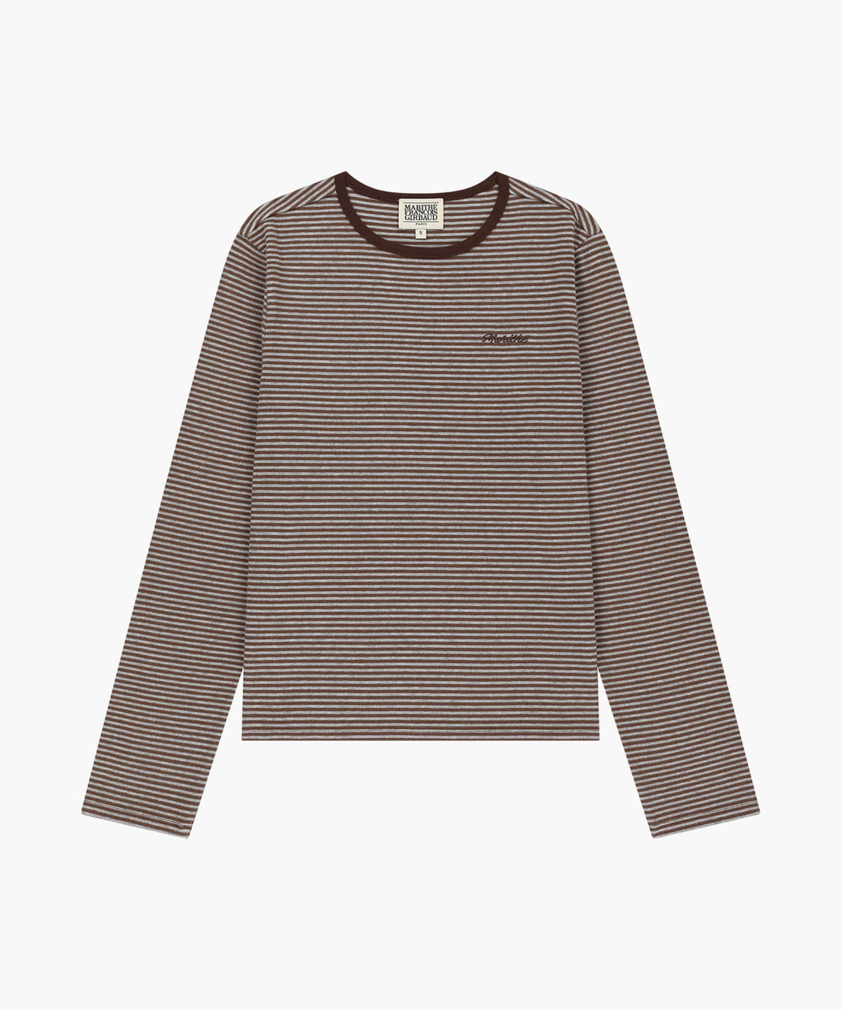 Marithe & Francois Girbaud - Stripe Long Sleeve Tee (Dark Brown) product image 5 | TRAB K-Fashion Australia