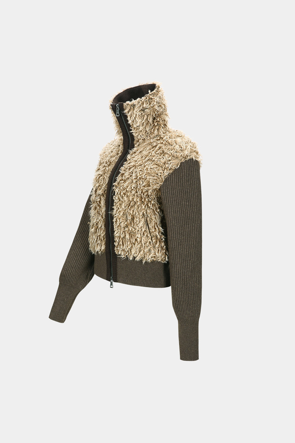 Andersson Bell - Fur Combo Knit Top (Beige) product image 7 | TRAB K-Fashion Australia