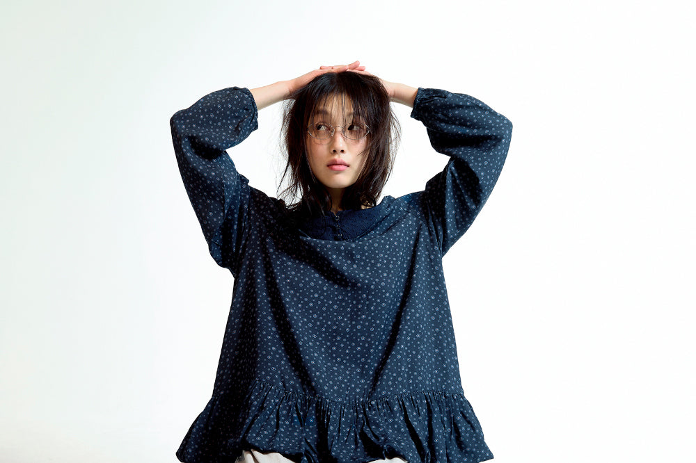 Coyseio - Dudu Puff Blouse (Navy) product image 10 | TRAB K-Fashion Australia